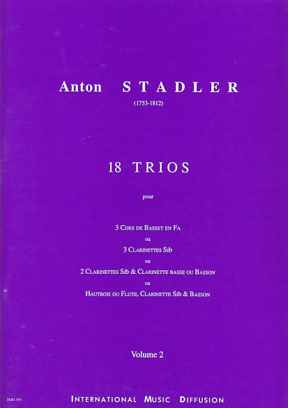 Stadler, 18 Trios, 2: No. 6-18 (IMD (International Music Diffusion))
