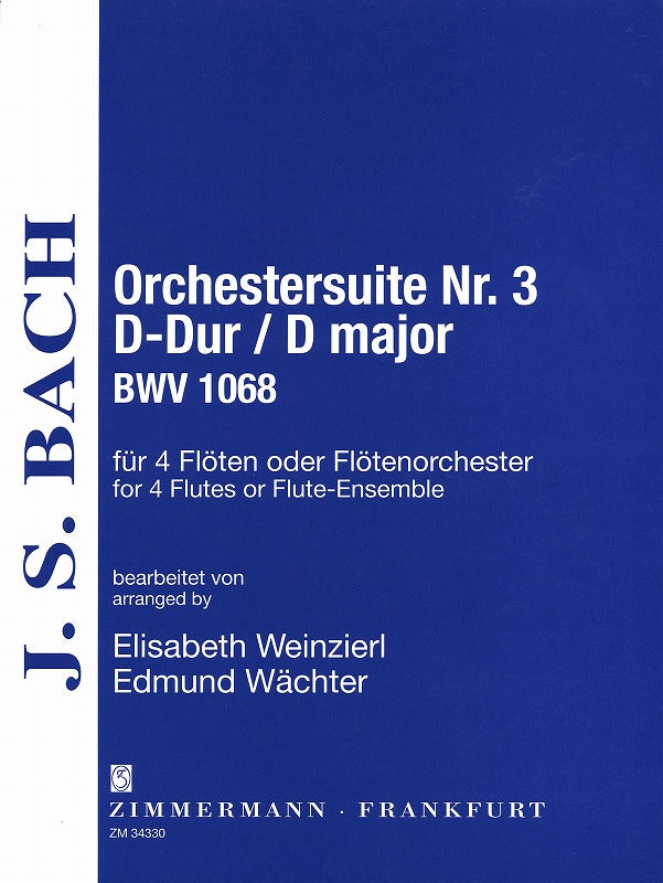 Bach, Orchestersuite Nr. 3, D-dur (4Fl) (Zimmermann)