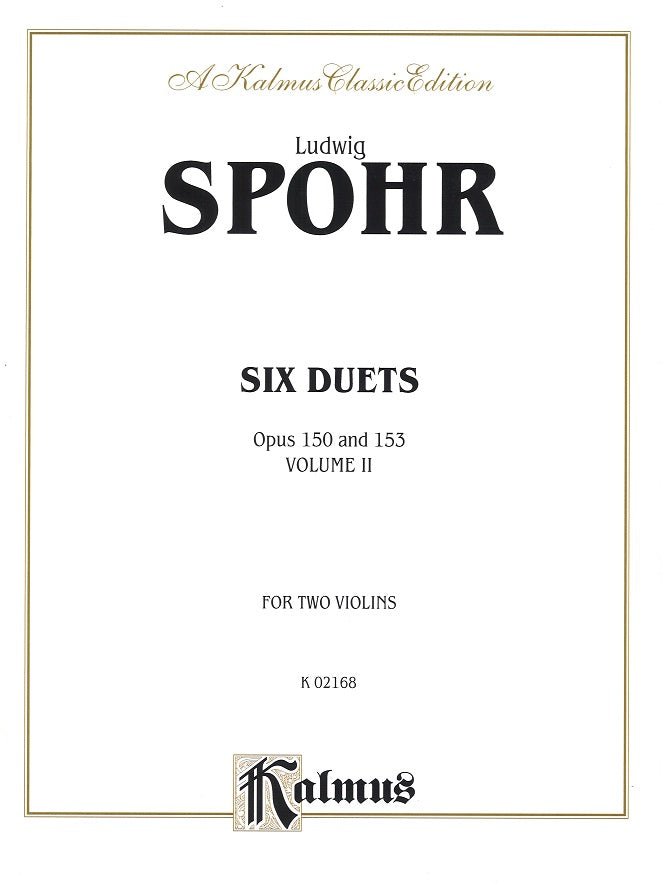 Spohr, 6 Duets, 2: op. 150, 153 (Kalmus/Alfred)