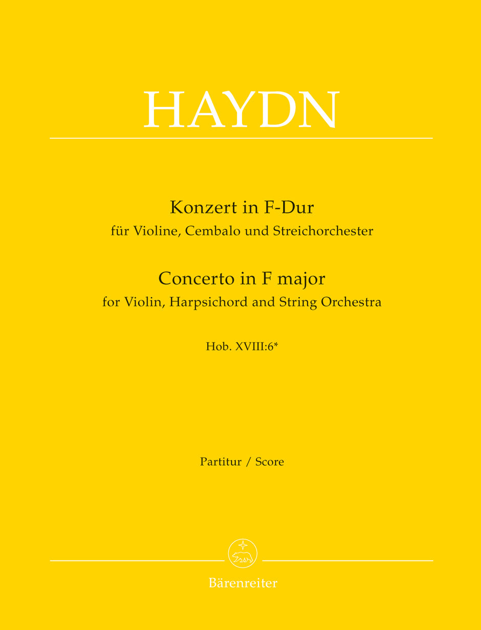 Haydn, Concerto Hob. 18/6 Full Score (Barenreiter)