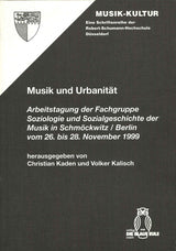 Musik und Urbanitat: Arbeitstagung (Blaue Eule)