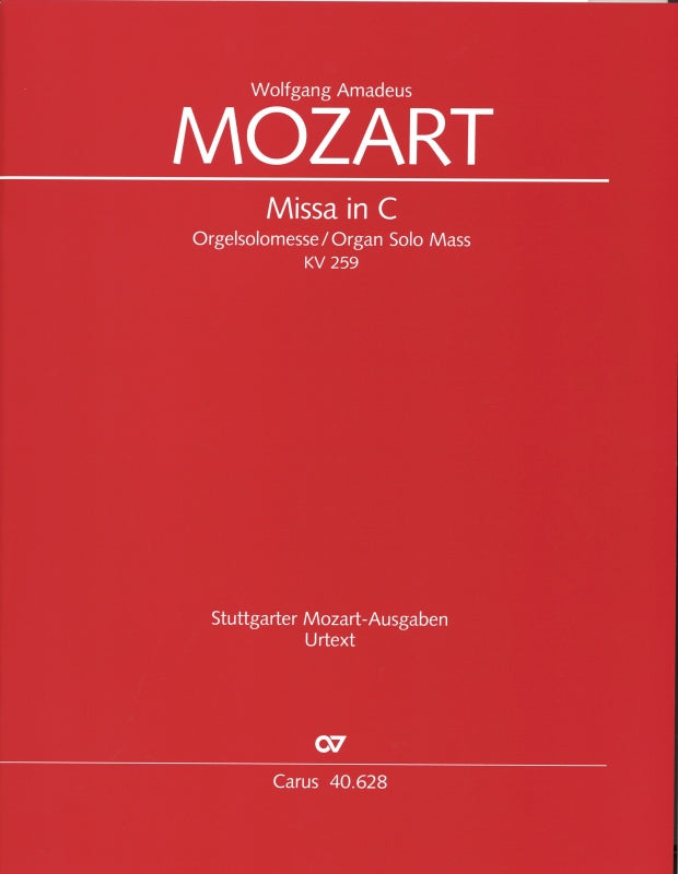 Mozart, Missa KV 259 in C Full Score (Carus)