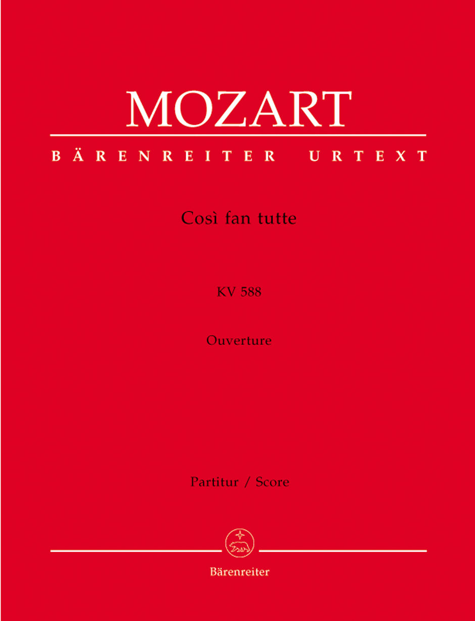 Mozart, Cosi fan tutte Ov. (Partitur) (Barenreiter)
