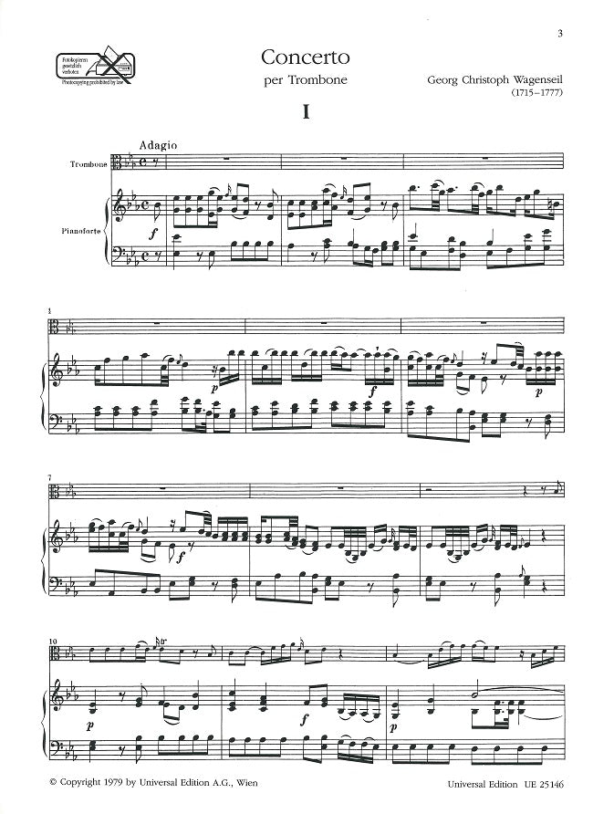 Wagenseil, Concerto in Eb (Universal)