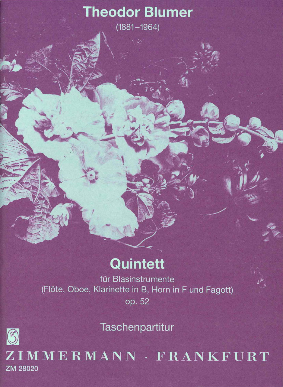Blumer, Quintett op. 52 (Partitur) (Zimmermann)