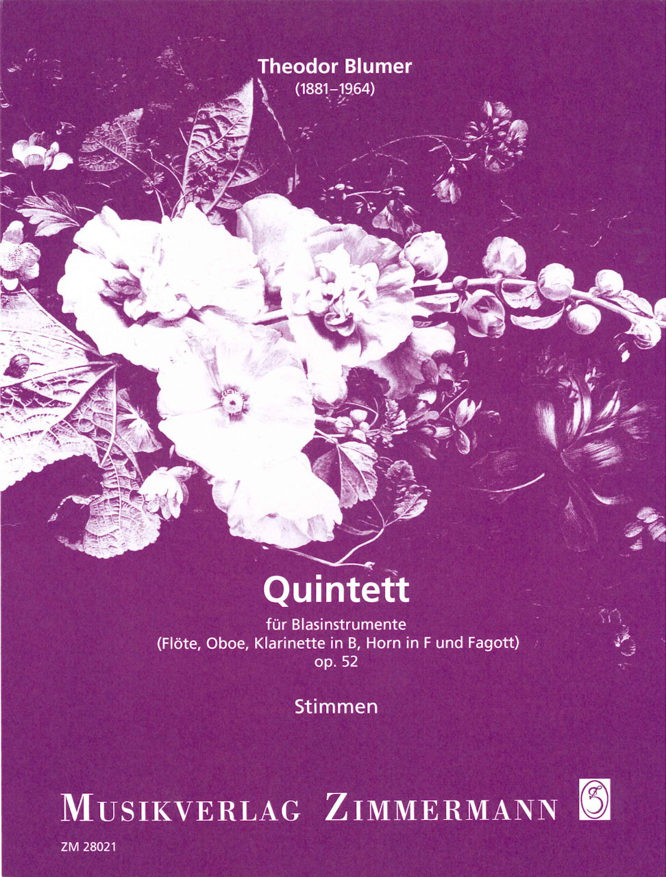 Blumer, Quintett op. 52 (Stimmen) (Zimmermann)