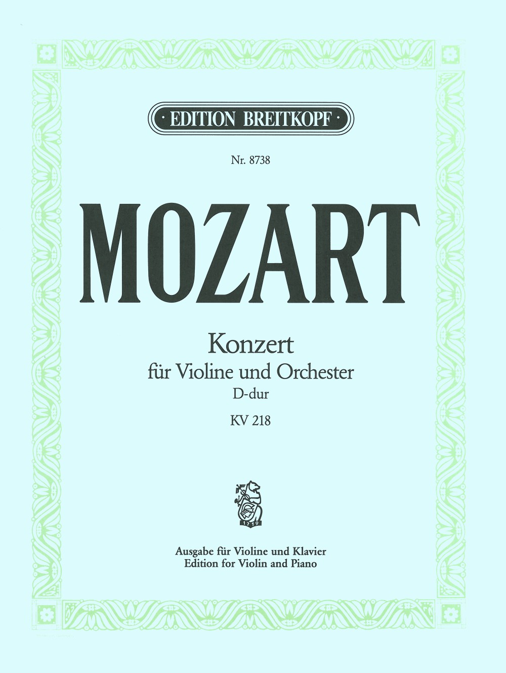 Mozart, Concerto KV 218 (No.4) (Eisen) (Breitkopf)