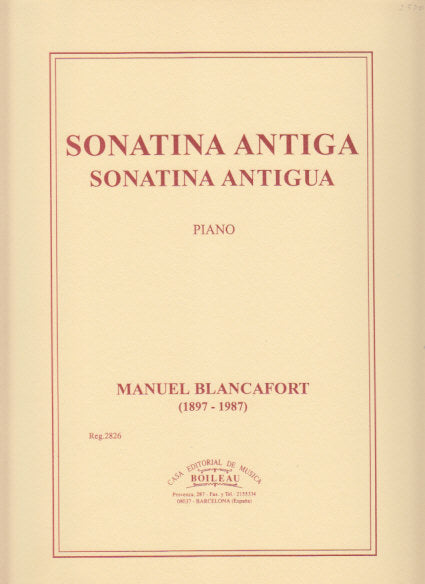 Blancafort, Sonatina antiga (Boileau)