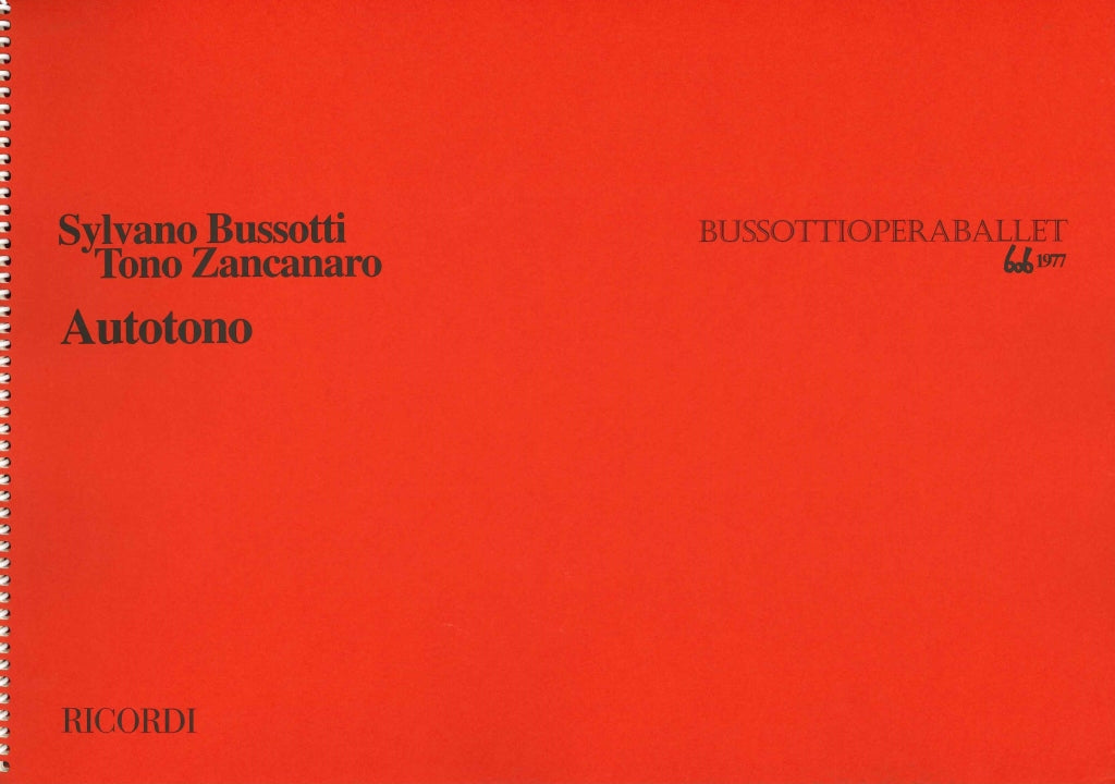Bussotti, Autotono: Un divertimento (Ricordi)