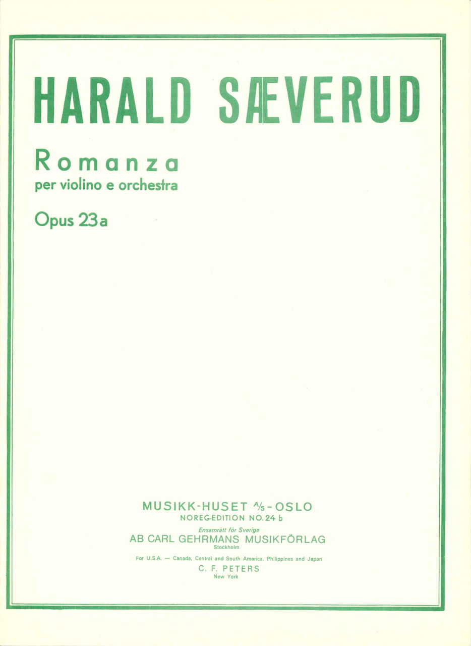 Saeverud, Romanza op. 23 (Vn,Orch) (Musikk-Huset)