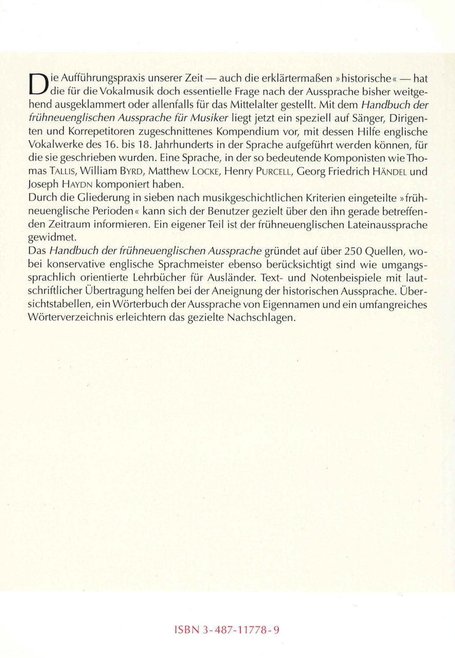 Handbuch der Fruhneuenglischen Aussprach (Olms)