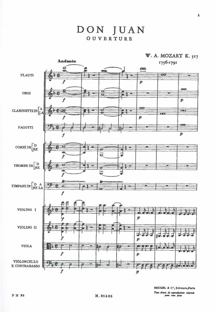 Mozart, Ov KV 527 Don Juan/Don Giovanni (Heugel)