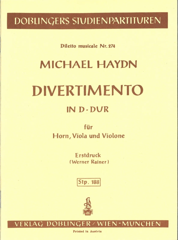 Haydn,M., Divertimento in D, Hob. 4/D3 (Doblinger)