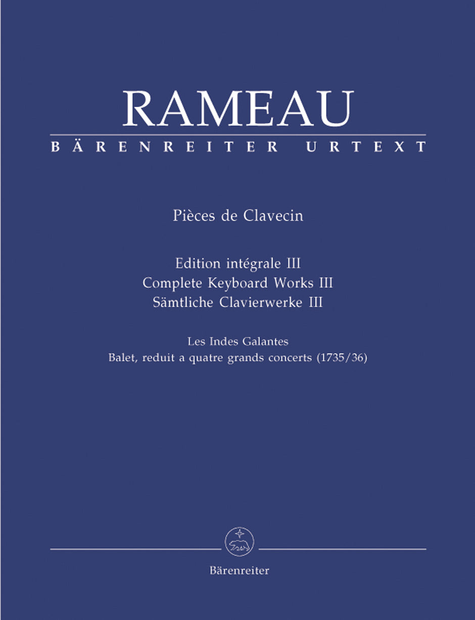Rameau, Pieces de clavecin integrale 3 (Barenreiter)
