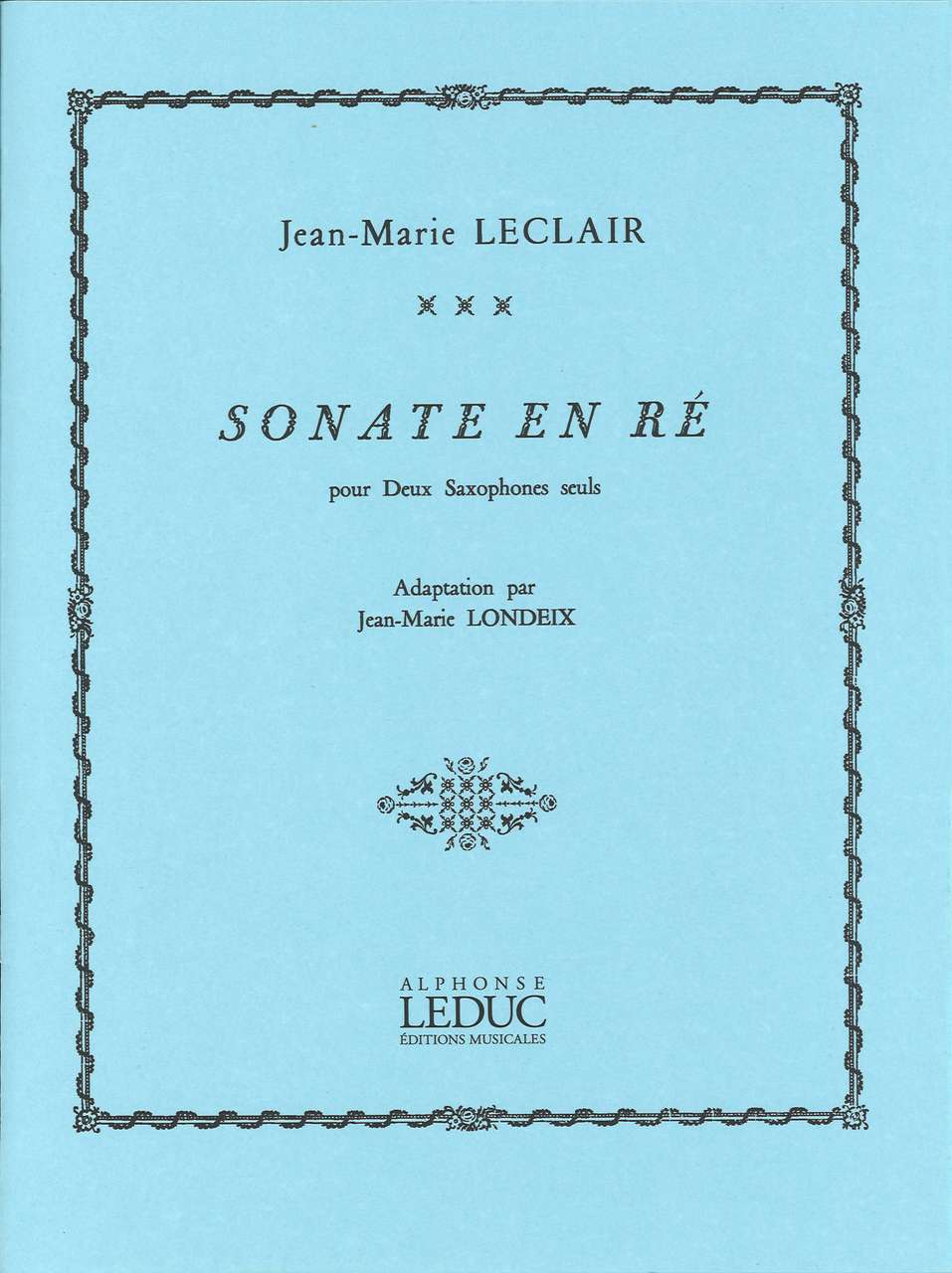 Leclair, Sonate en re (2Sax) (Leduc)
