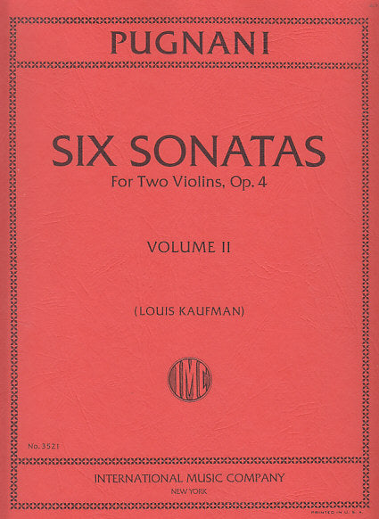 Pugnani, 6 Sonatas op. 4, 2 (2Vn) (IMC)