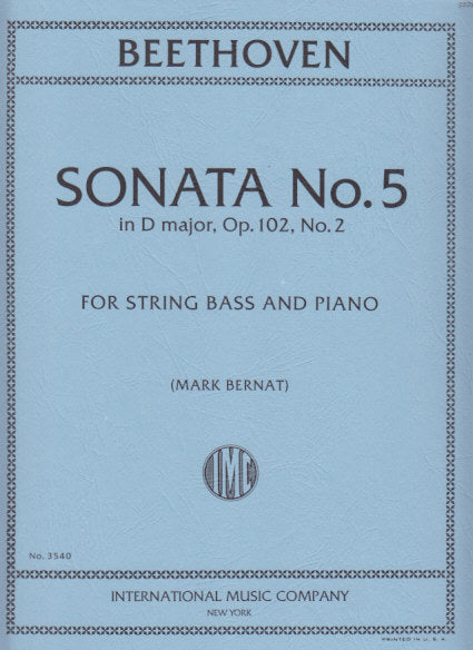 Beethoven, Sonata op. 102/2 in D (IMC)