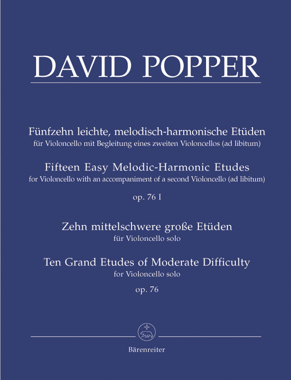 Popper, 15 Etuden op. 76, I: 10 Etuden (Barenreiter)