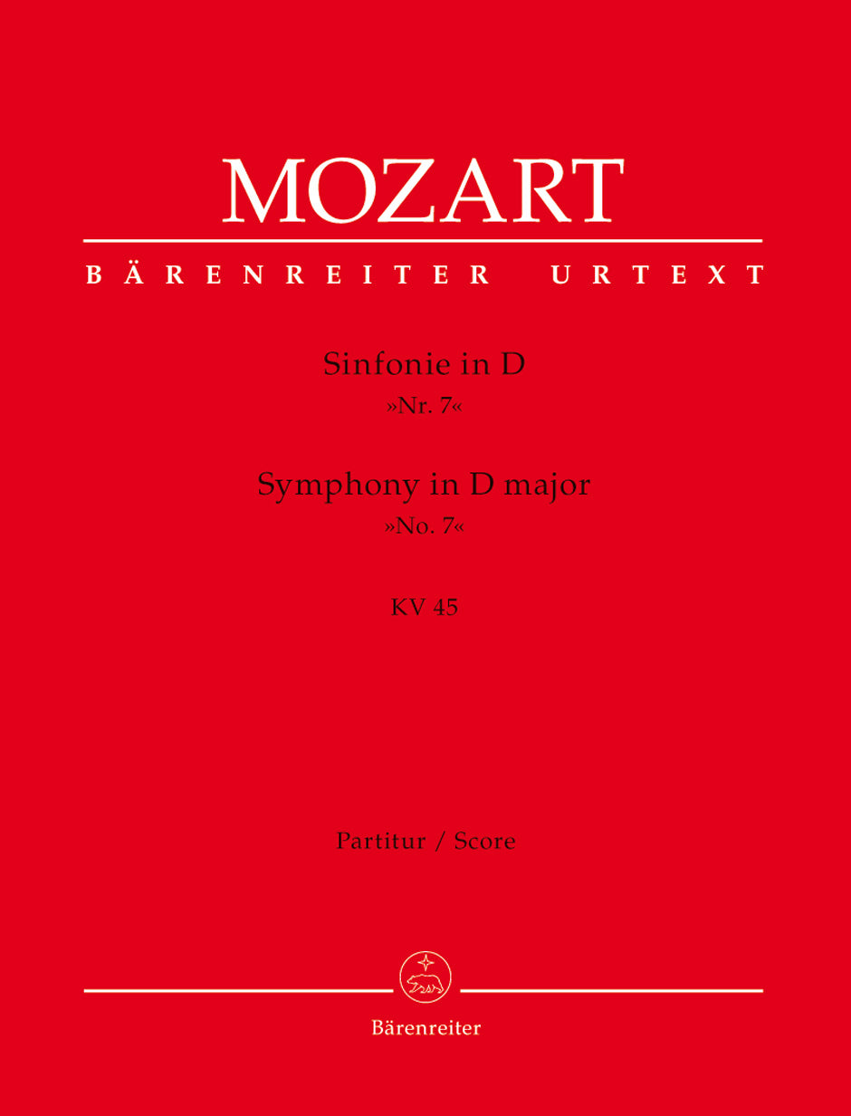 Mozart, Symphony No. 7 in D, KV 45 (Barenreiter)