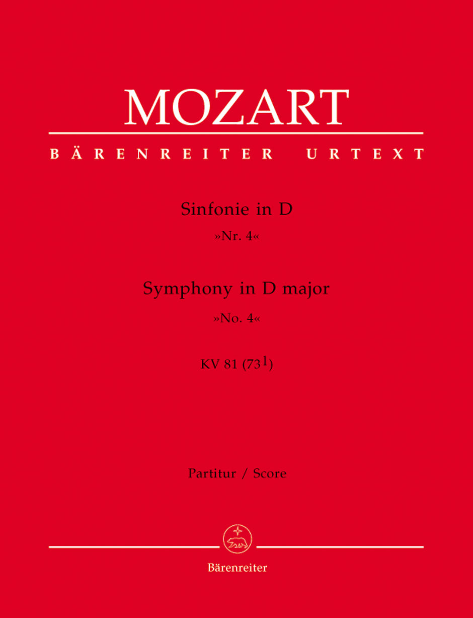 Mozart, Symphonie KV 81(73l) in D (Barenreiter)
