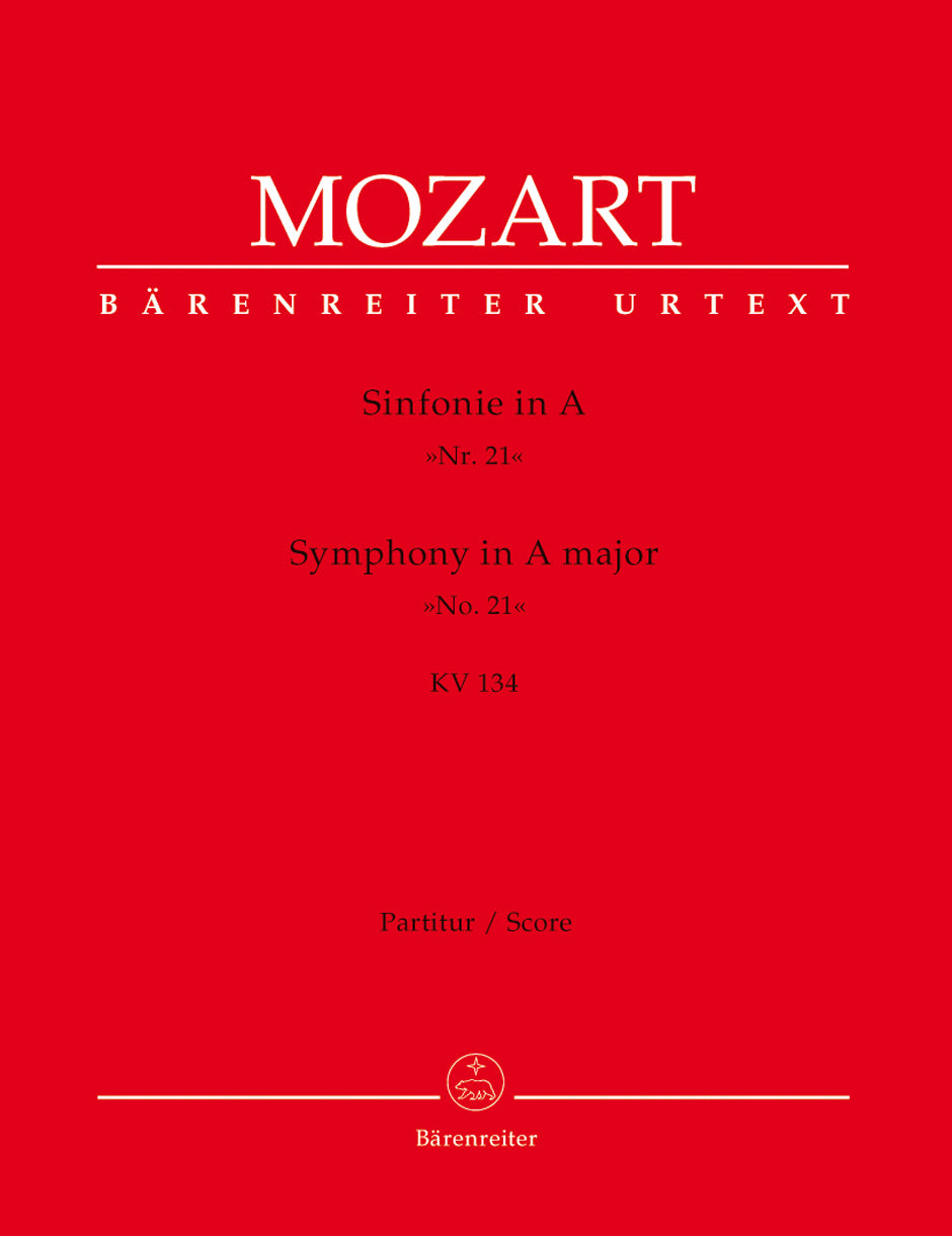 Mozart, Symphony No. 21 in A, KV 134 (Barenreiter)