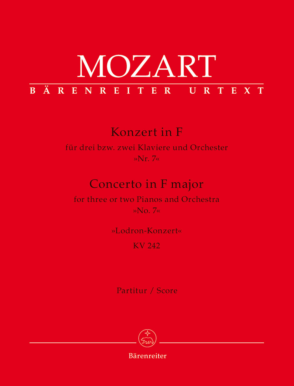 Mozart, Concerto KV 242 (Partitur) (Barenreiter)