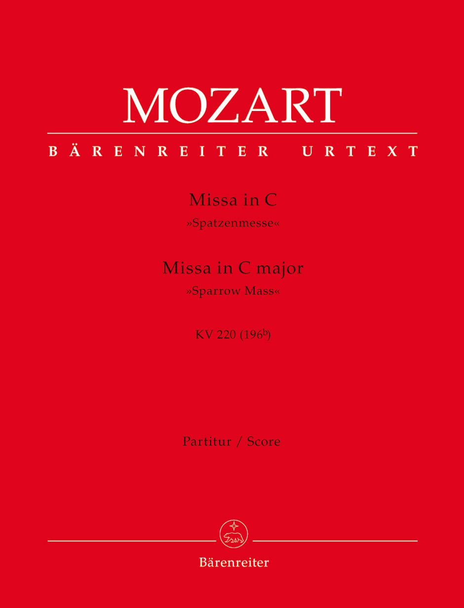 Mozart, Missa KV 220 in C Full Score (Barenreiter)