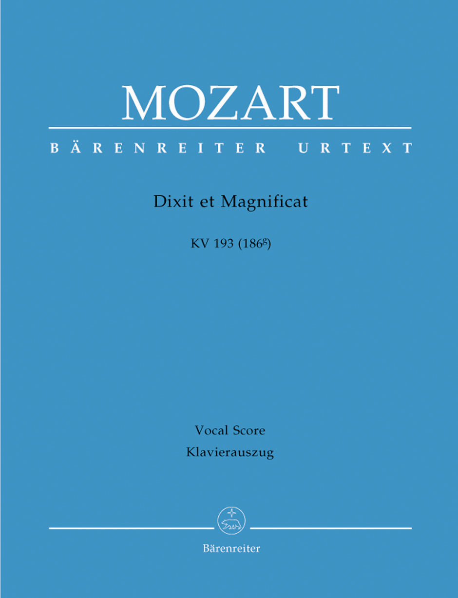 Mozart, Dixit, Magnificat KV 193(186g) (Barenreiter)