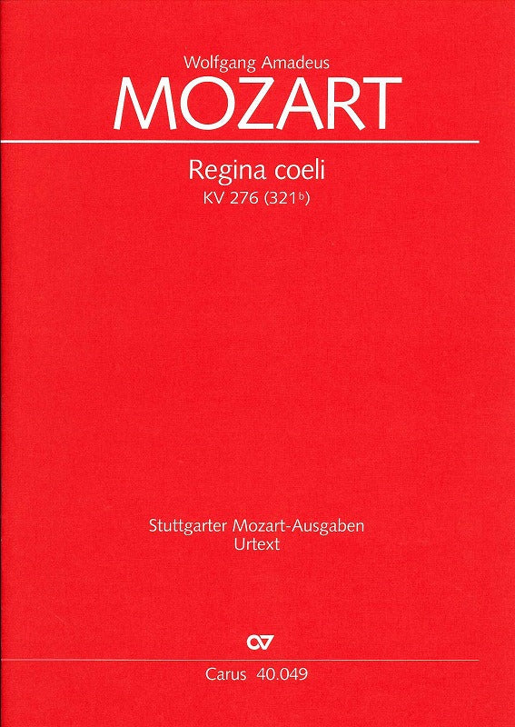 Mozart, Regina coeli KV 276 Full Score (Carus)