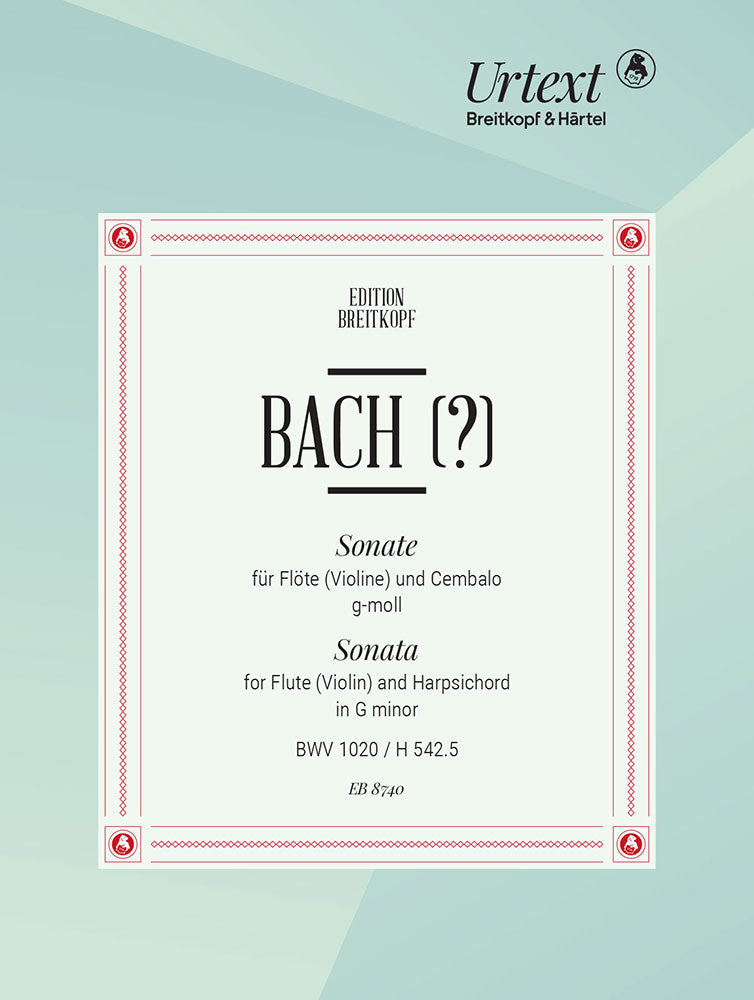 Bach, Sonata BWV 1020 in g H 542.5 (Breitkopf)