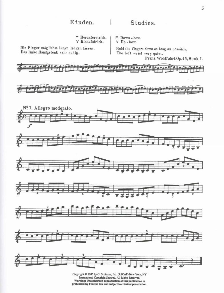 Wohlfahrt, 60 Studies op. 45, Complete (G.Schirmer)