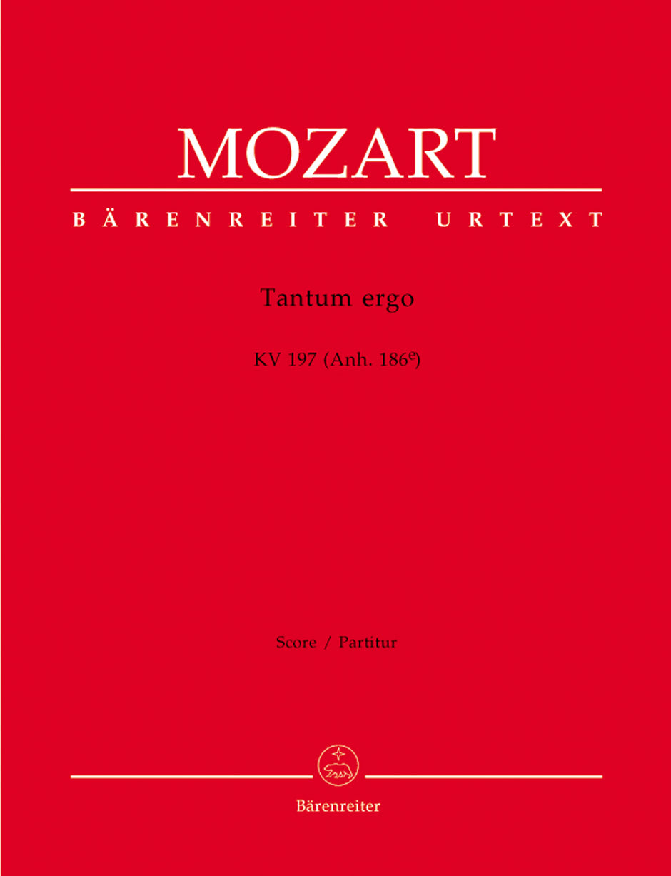 Mozart, Tantum ergo KV 197 (PArtitur) (Barenreiter)