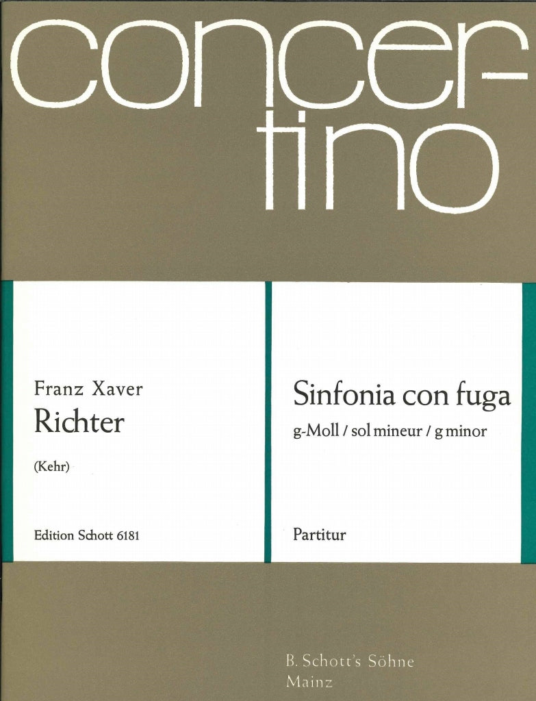 Richter, Sinfonia con fuga in g Score (Schott)