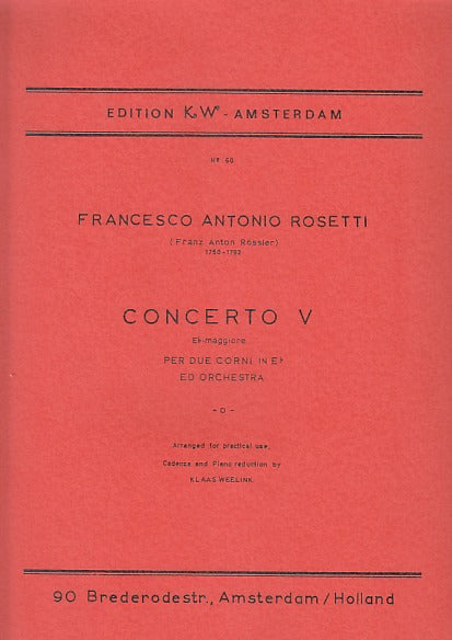 Rosetti, Concerto for 2 Horns Eb RWV C57 (Pizka)