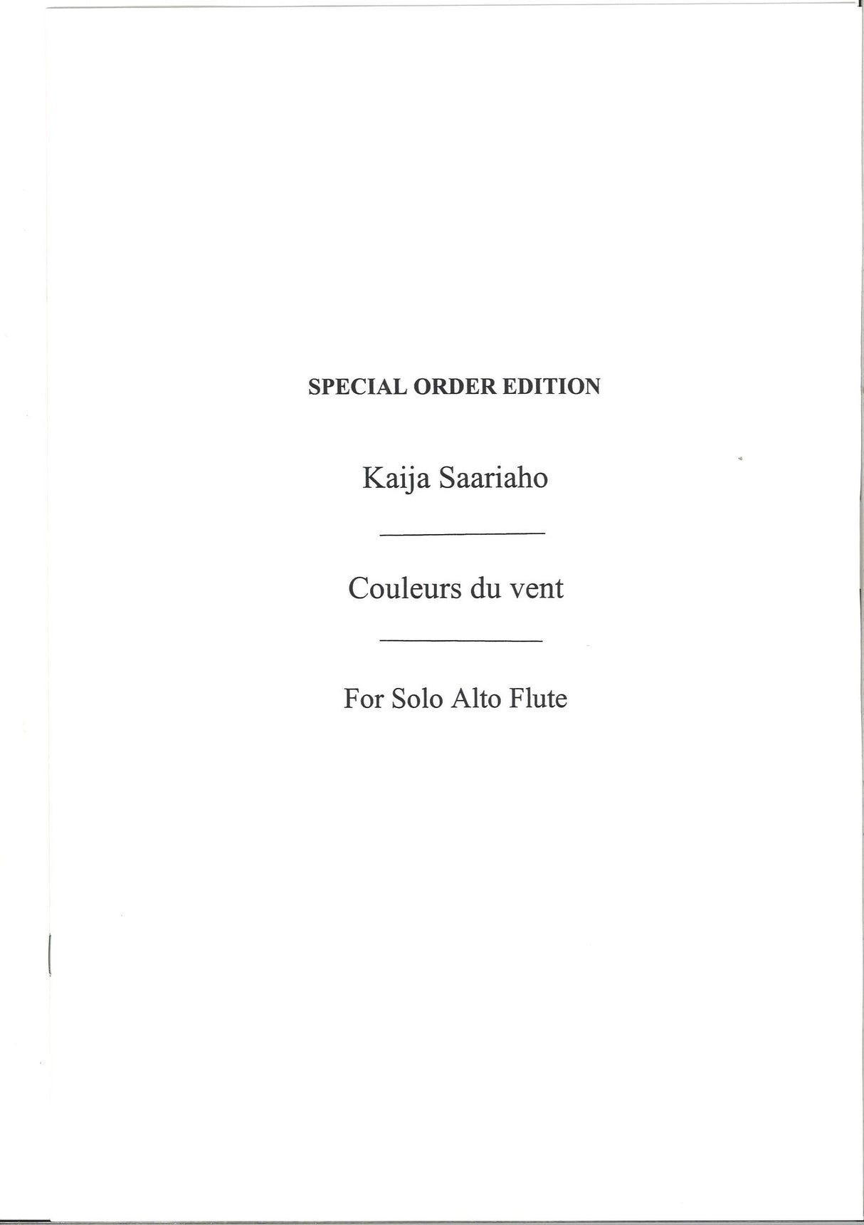 Saariaho, Couleurs du vent (A.Fl Solo) (Chester)