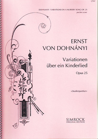 Dohnanyi, Variationen op. 25 (Pf,Orch) (Simrock)
