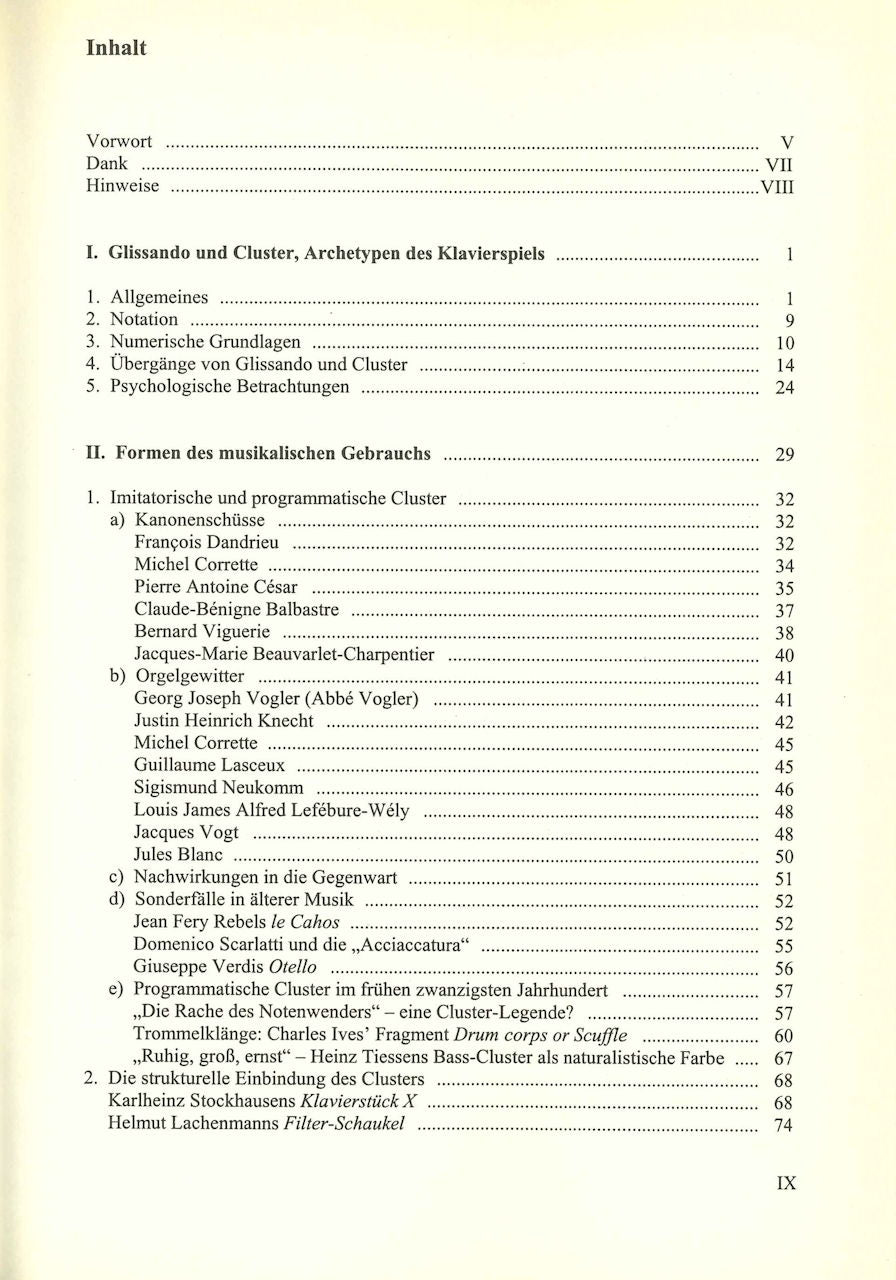 Henck, Klaviercluster: Geschichte (LIT)