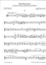 Schumann, 3 Romanzen op. 94 (Ob/Vn/Cl,Pf (Breitkopf)