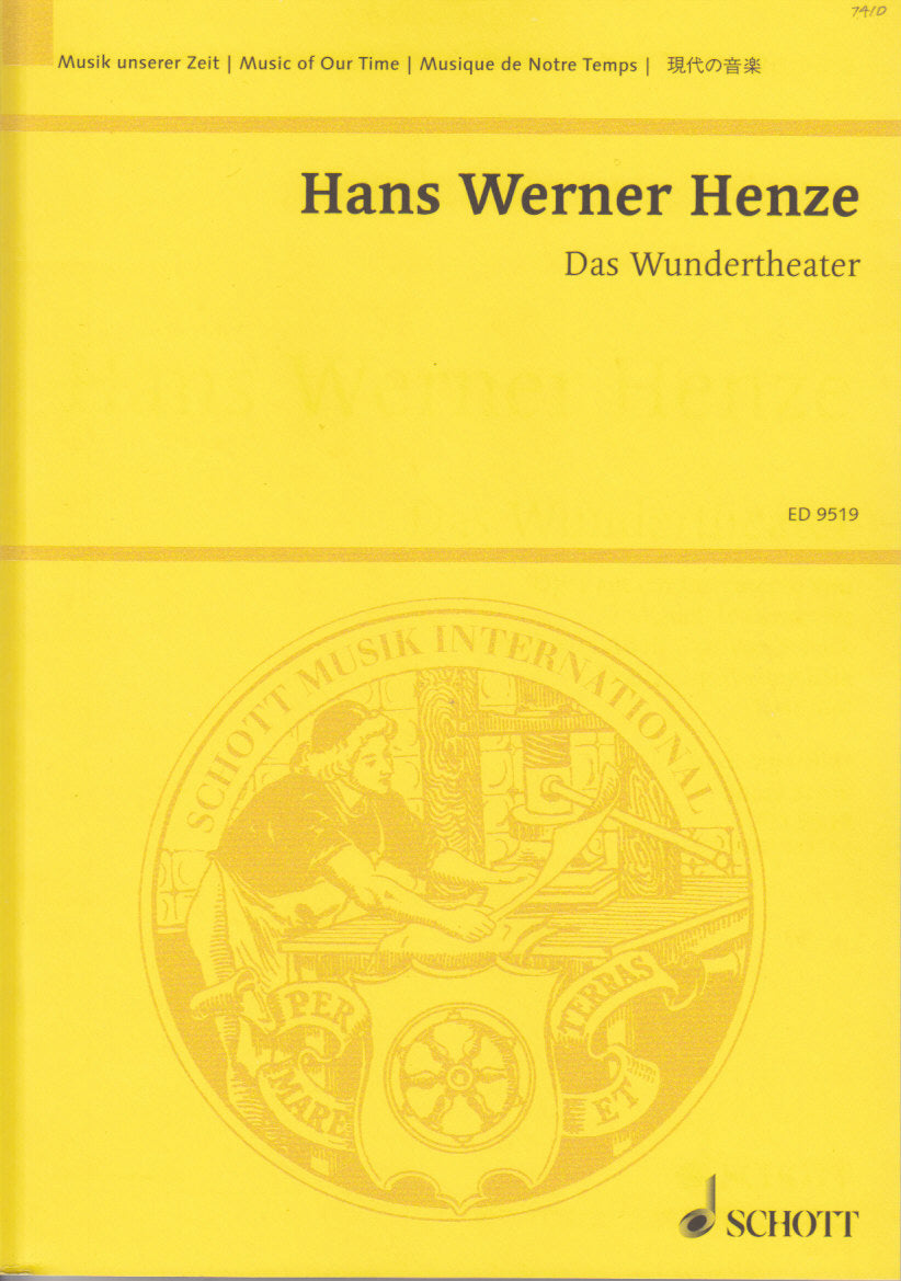 Henze, Wundertheater: Oper [G/E] (Schott)