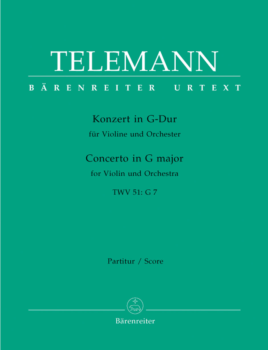 Telemann, Concerto in G, TWV 51/G7 (Barenreiter)