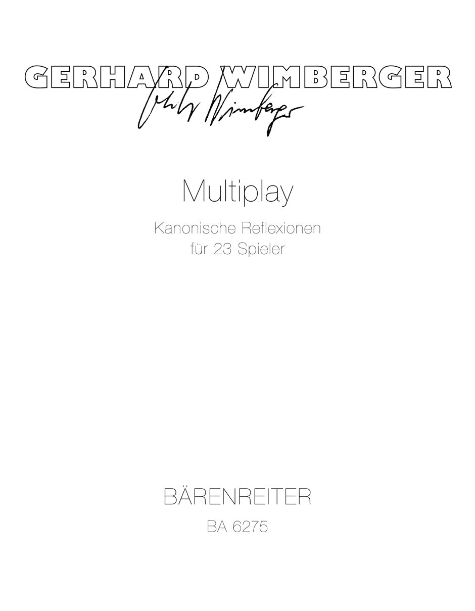 Wimberger, Multiplay (1973) (Barenreiter)