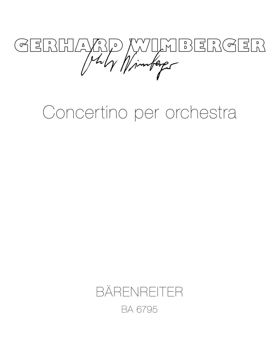 Wimberger, Concertino per orchestra (Barenreiter)