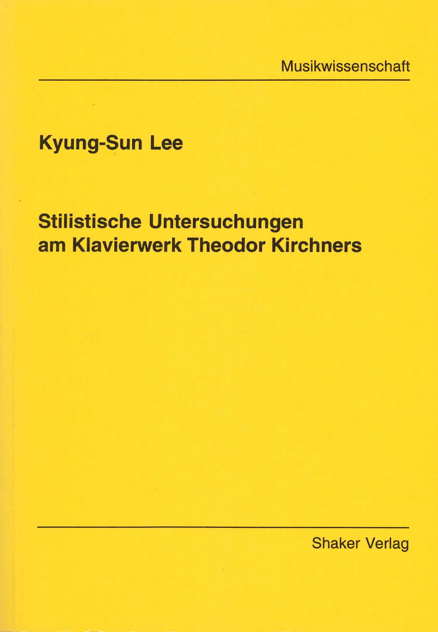 Lee,Stilistische Untersuchungen Kirchner (Shaker)