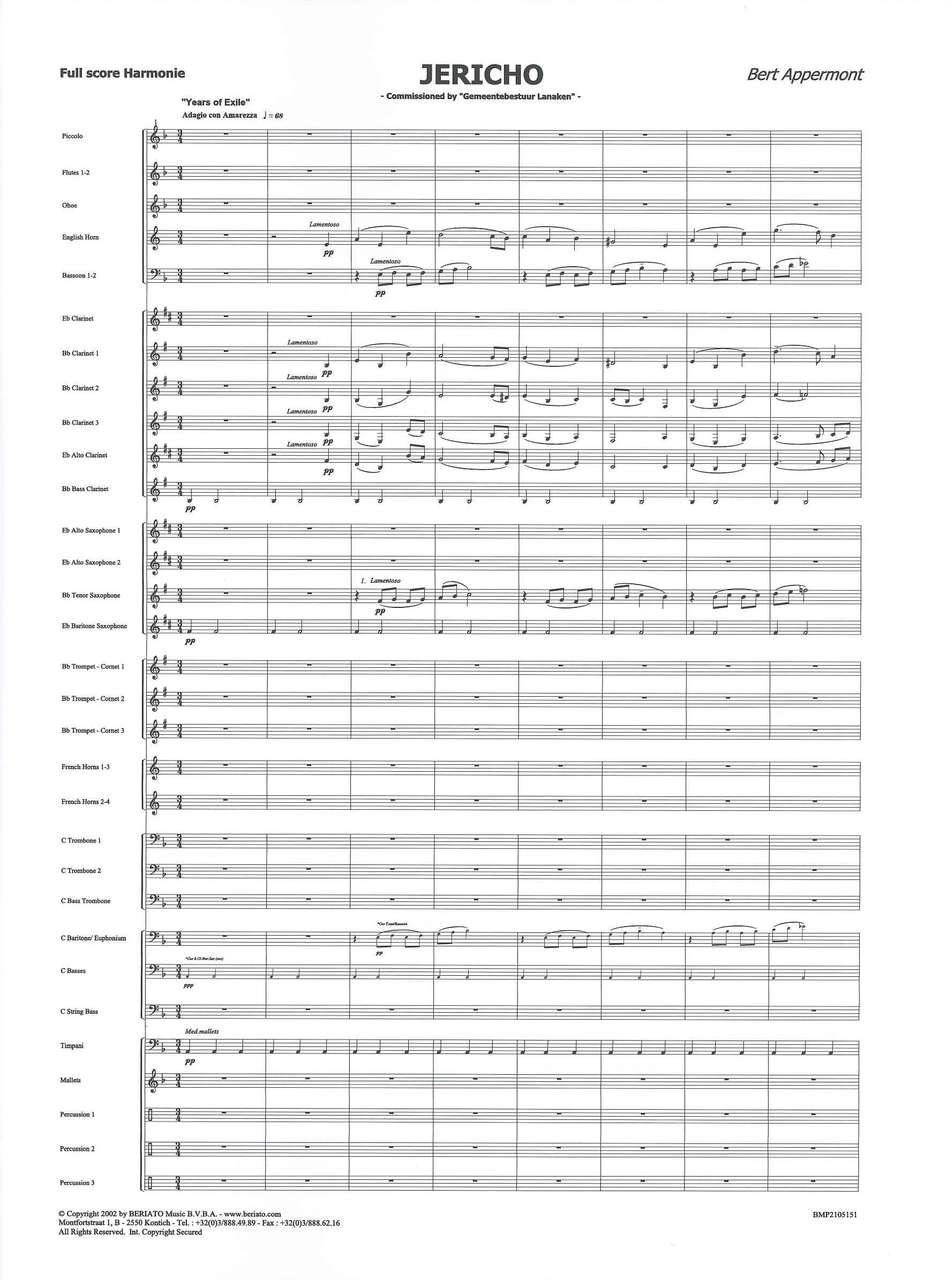 Appermont, Jericho (Concert Band) (Beriato)