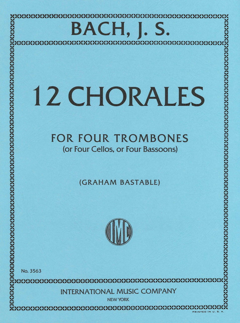 Bach, 12 Chorales (4Tbn) (IMC)
