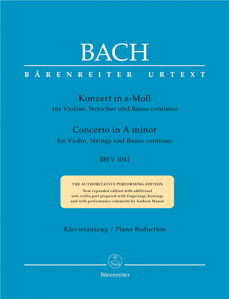 Bach, Concerto BWV 1041 in a (Manze) (Barenreiter)