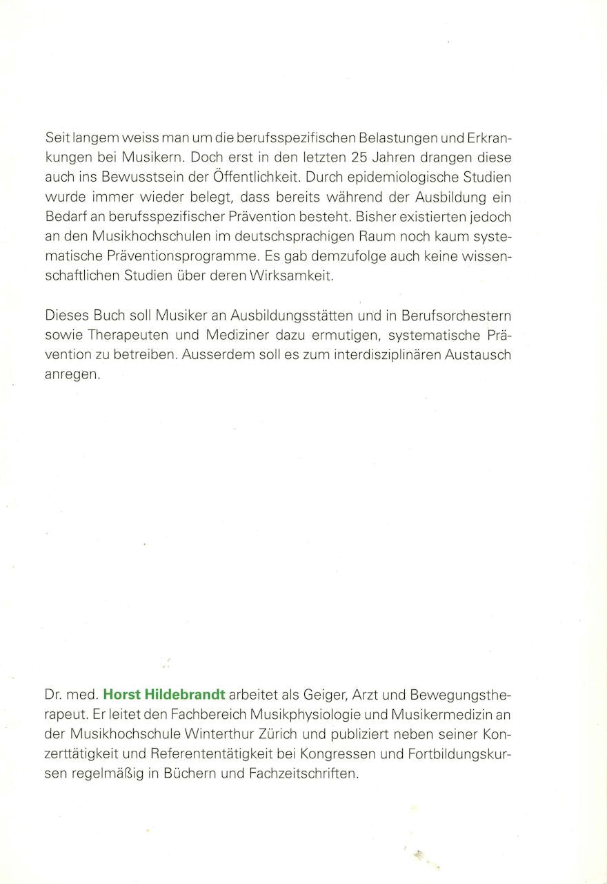 Musikstudium & Gesundheit (2nd edition) (Peter Lang)
