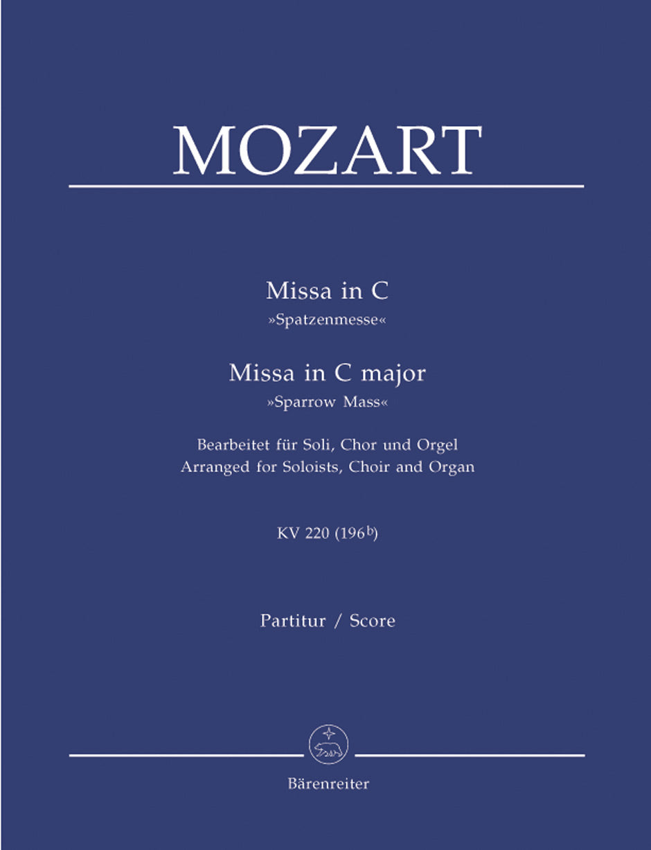 Mozart, Missa brevis KV 220 (Organ VS) (Barenreiter)