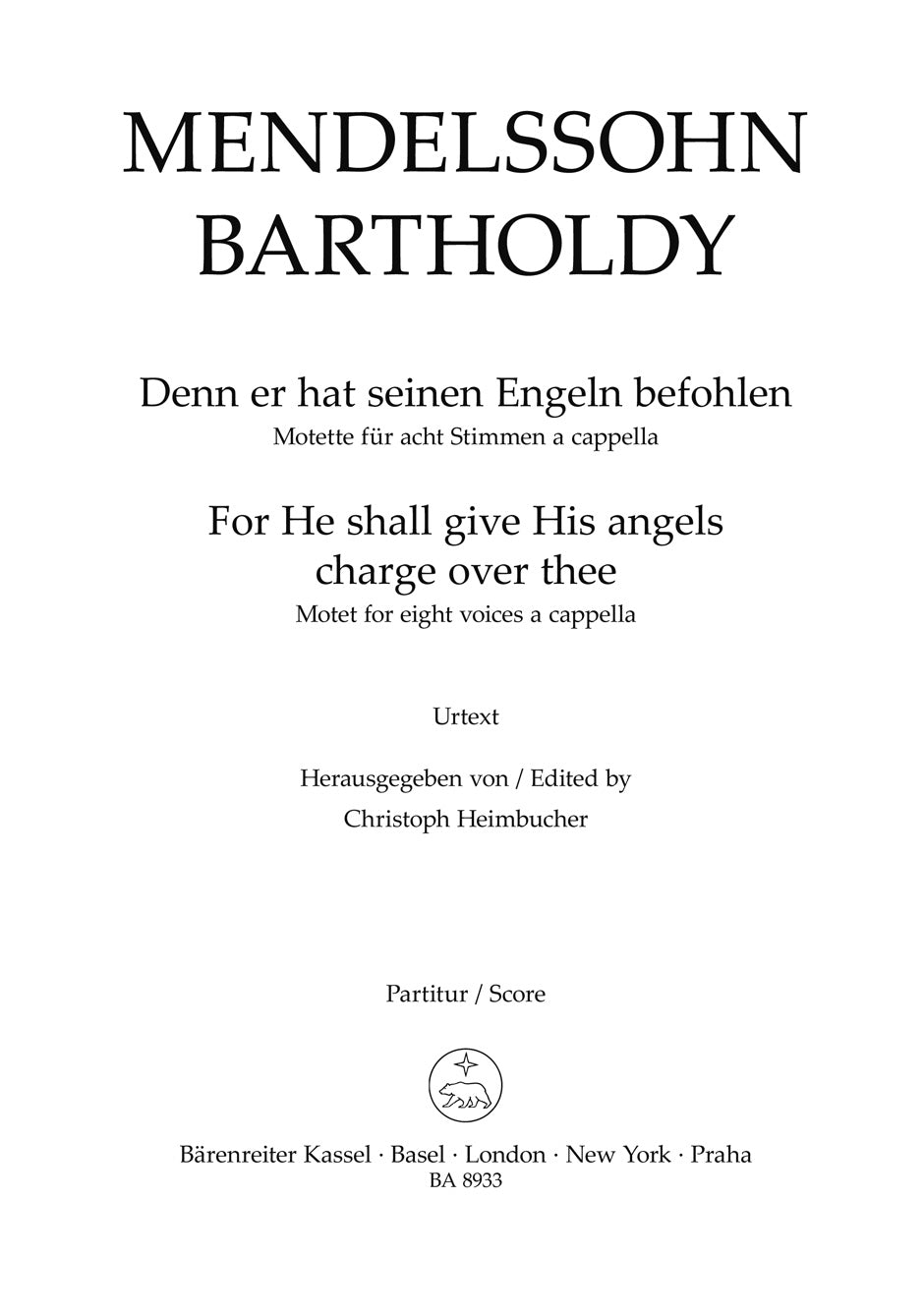 Mendelssohn, Denn er hat seinen Engeln (Barenreiter)