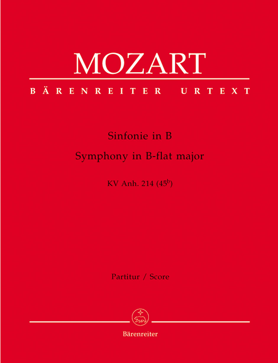Mozart, Symphony KV Anh. 214(45b) in Bb (Barenreiter)